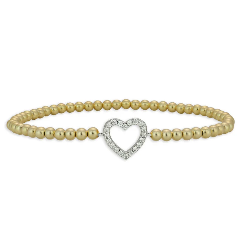 stylish gold gemstone bracelet-Amaya Heart Bead Bracelet