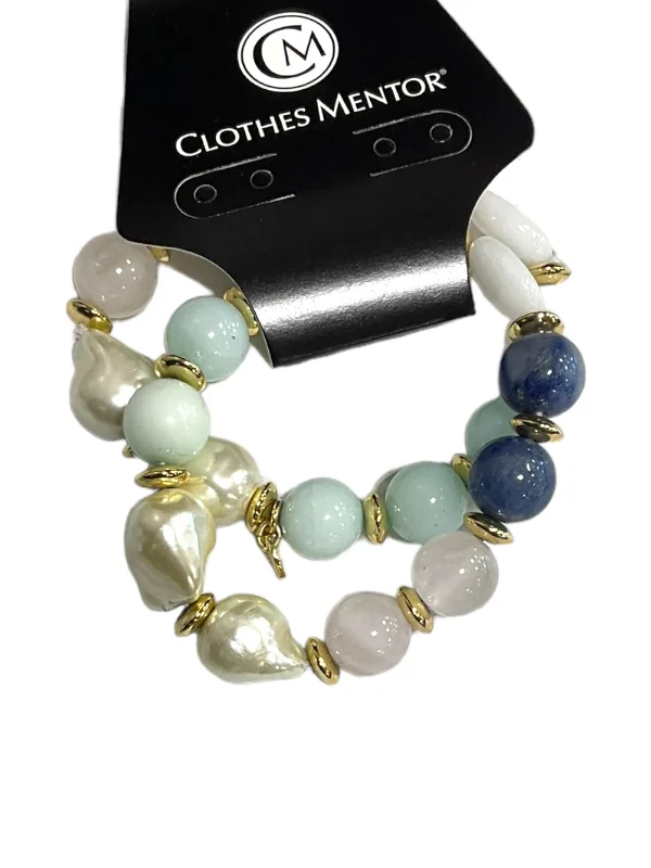 beaded gemstone charm bracelet for men-Bracelet Beaded Talbots