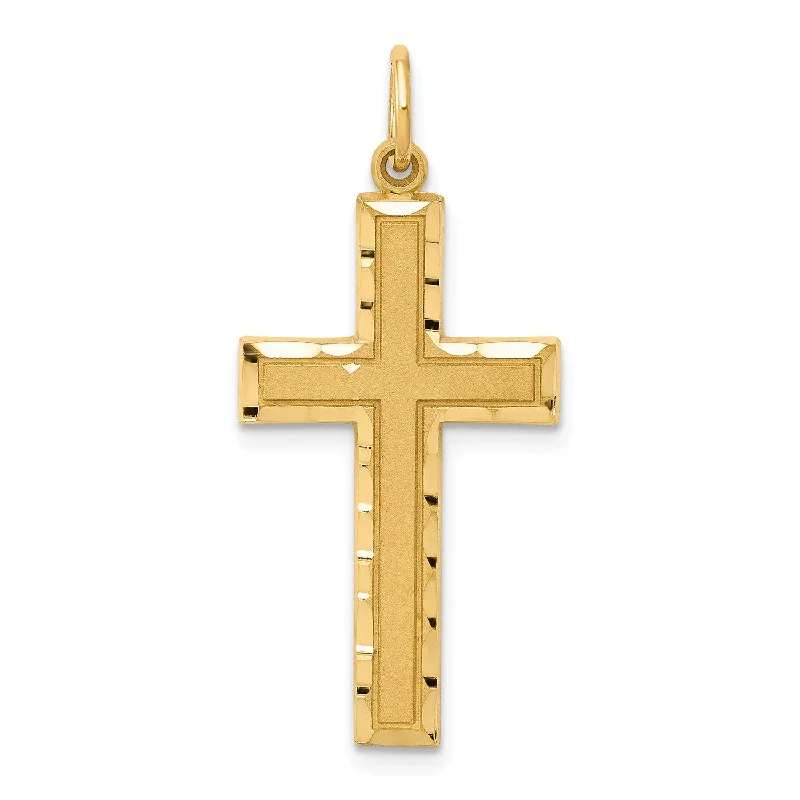 vintage-style pendant necklace for men-14k Cross Charm