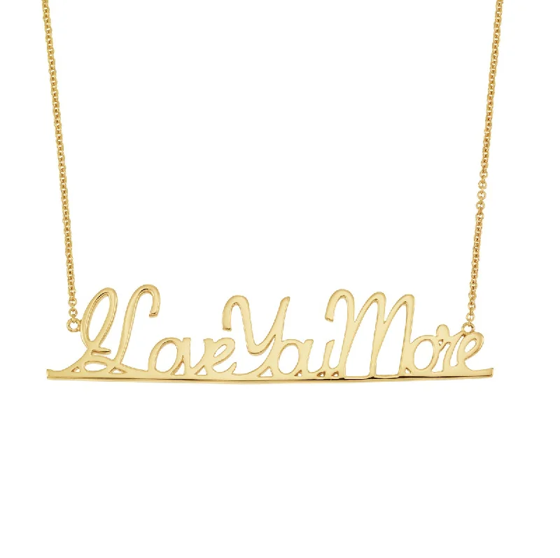 gold chain necklace with name pendant-18KT Yellow Gold Plated Sterling Silver 19-inch Love Pendant