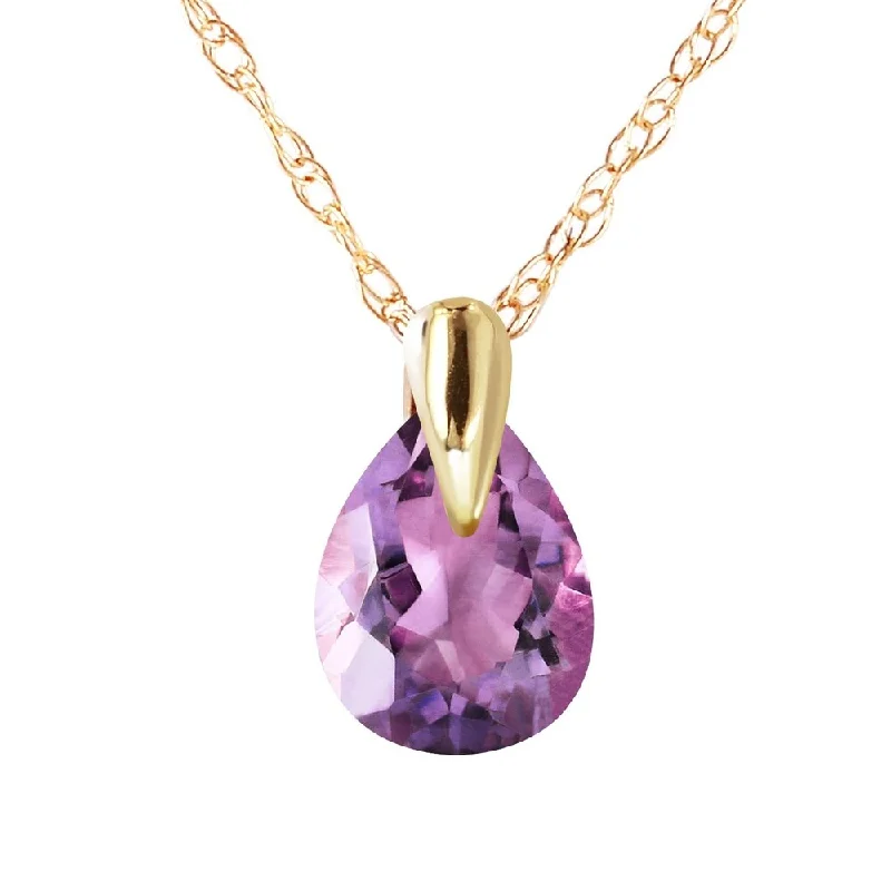 engraved family birthstone necklace-0.68 Carat 14K Gold Promises Kept Amethyst Necklace