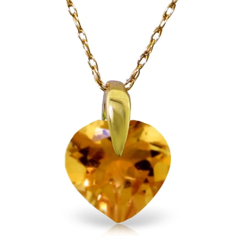 gold infinity charm pendant necklace-1.15 Carat 14K Gold Sparks and Flames Citrine Necklace