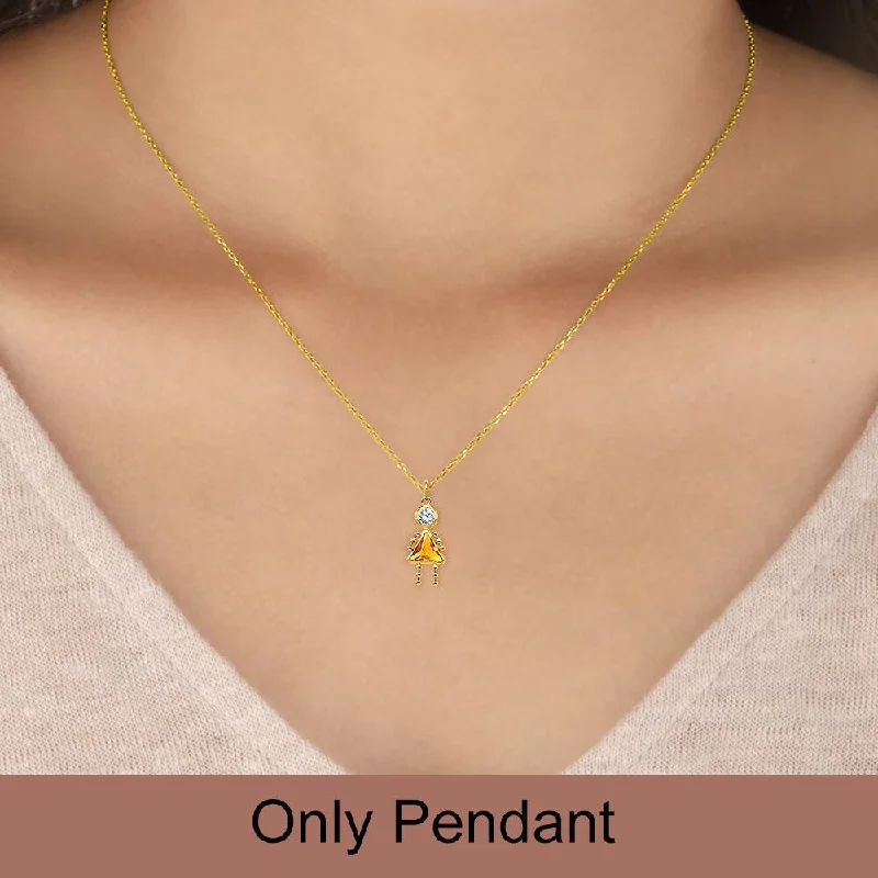 unique pendant necklace with gold chain-Diamond2Deal 14K Yellow Gold November Birthstone Charm November Birthstone Pendant