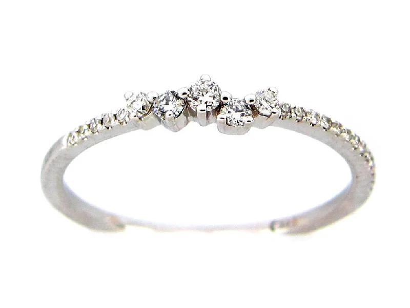 men’s wedding rings with modern designs and diamonds-14K White Gold Cluster Diamond Ring