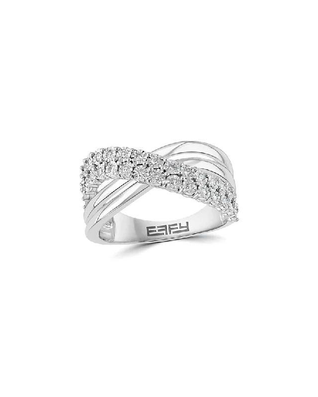 men’s wedding rings with subtle gemstone details-Effy Fine Jewelry Silver 0.23 ct. tw. Diamond Ring