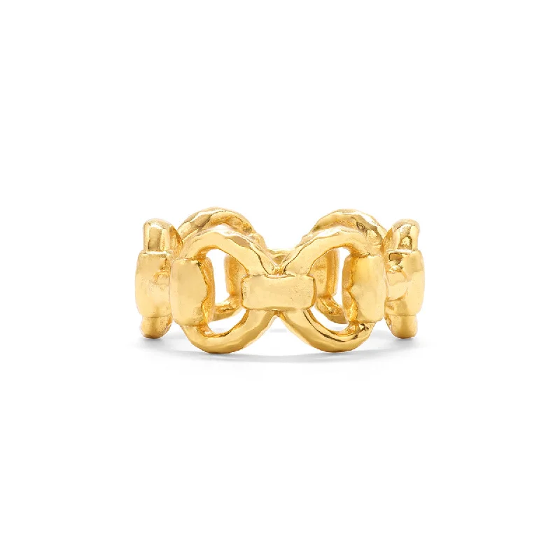 women’s rings with heart-shaped sapphires and diamonds-Equestrian Snaffle Bit Ring - Gold