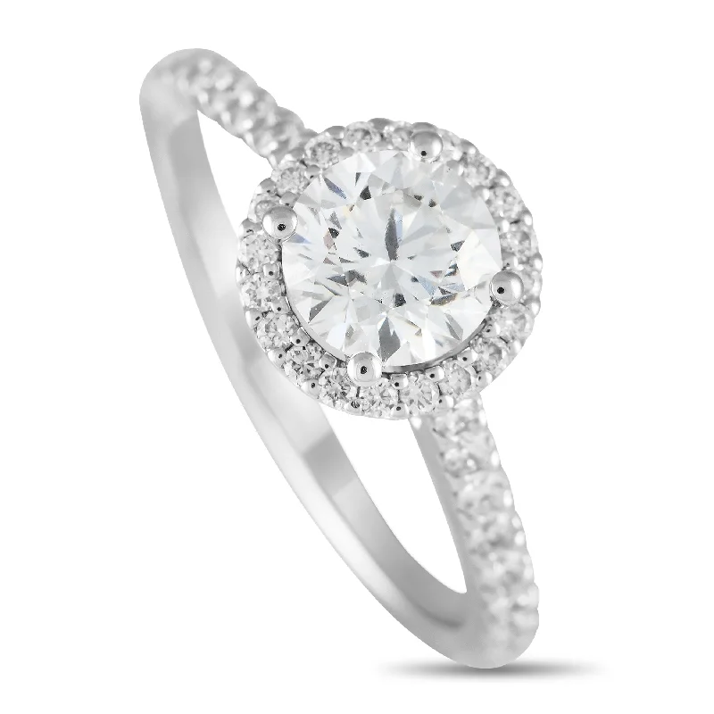 women’s rings with vintage-inspired designs and diamonds-LB Exclusive 14K White Gold 1.41ct Lab Grown Diamond Ring MF41-111224