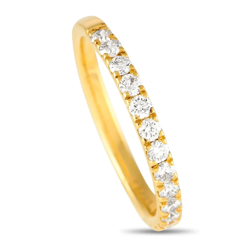 women’s rings with vintage sapphire and diamond accents-LB Exclusive 14K Yellow Gold 0.48ct Lab Grown Diamond Ring MF20-111224