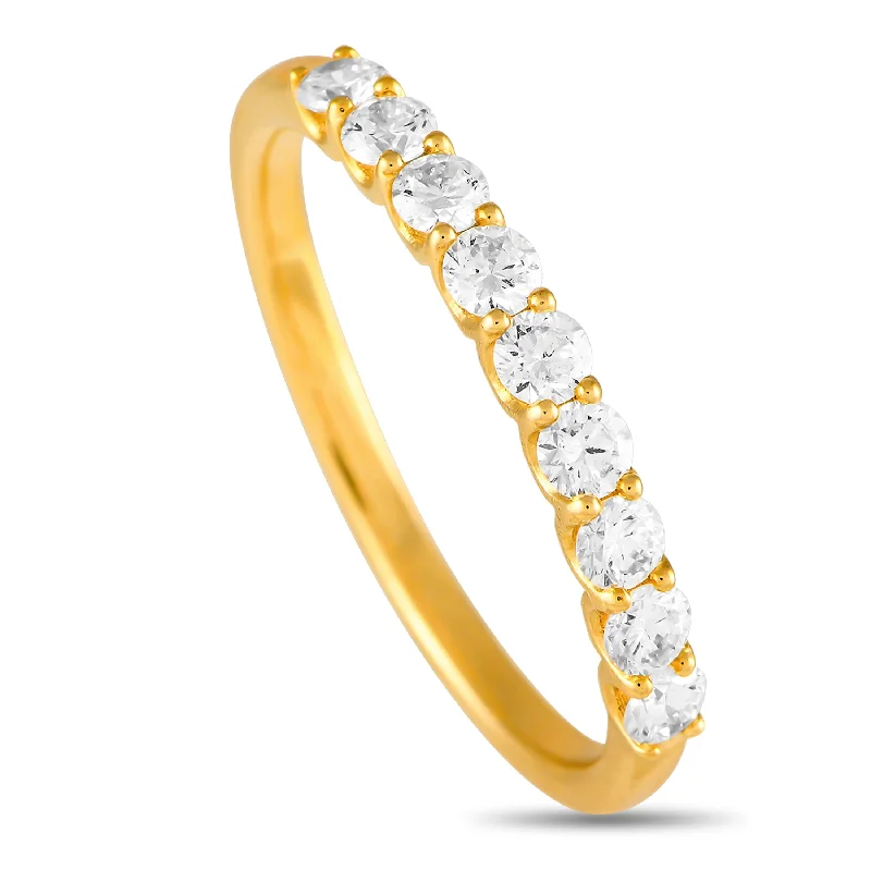 men’s wedding bands with diamonds and sapphire designs-LB Exclusive 14K Yellow Gold 0.49ct Lab Grown Diamond Ring 346D