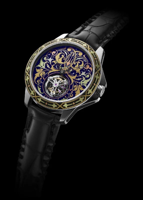 fitness tracking watches with GPS and sleep monitoring for athletes-ArtyA Gold Marquetry Tourbillon