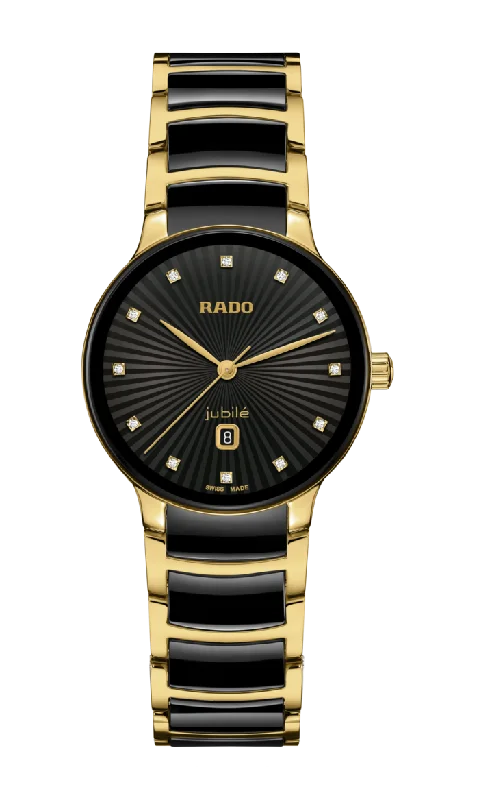 smartwatches for women with voice assistant and fitness tracking-Rado  Women Black Chronograph Ceramic Watch R30025742