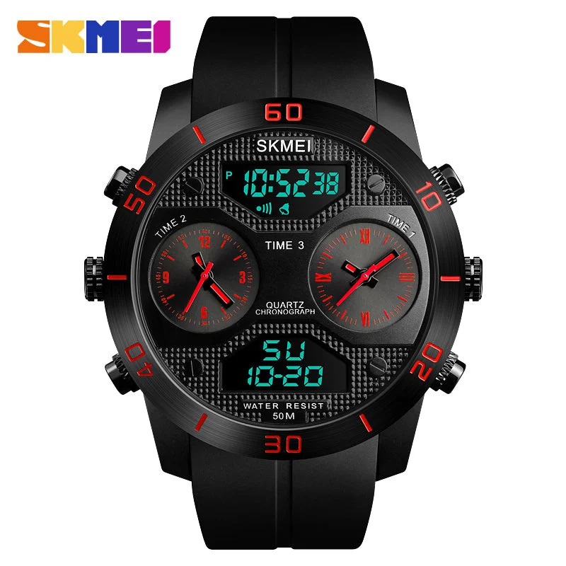 digital watches with alarm and stopwatch functions for athletes-SKMEI Quartz Chronograph watch