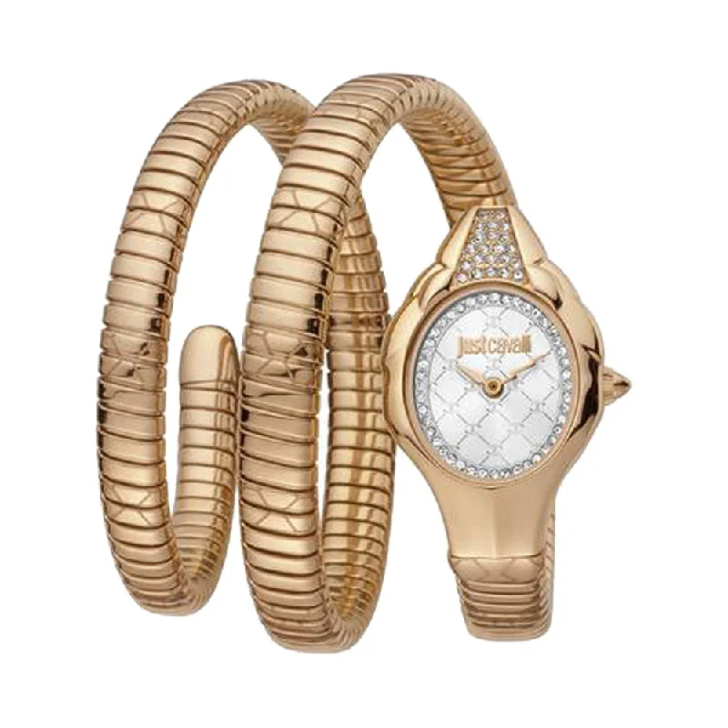 elegant women’s watches with interchangeable metal bands-UST CAVALLI JC1L189M0055 Snake Analog Watch For Women