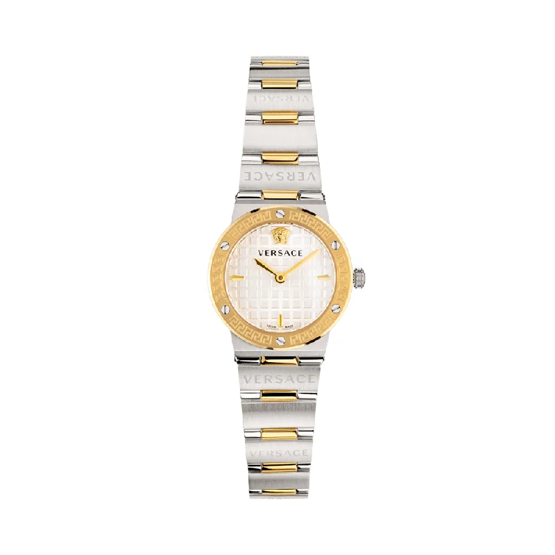 minimalist women’s watches with gold-tone bands-VERSACE VEZ100421 Greca Logo Mini Watch For Women