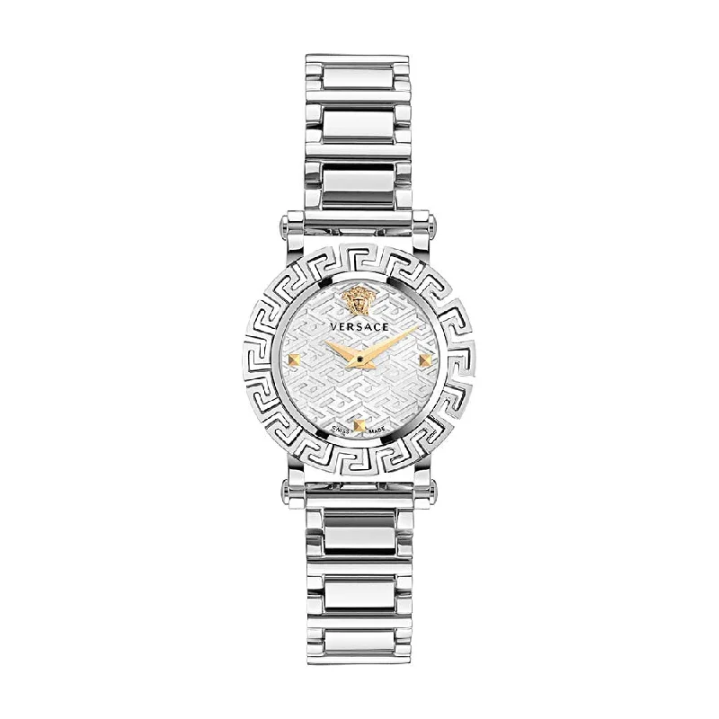 hybrid smartwatches for outdoor enthusiasts with fitness features-VERSACE Women Greca Glam - VE2Q00322