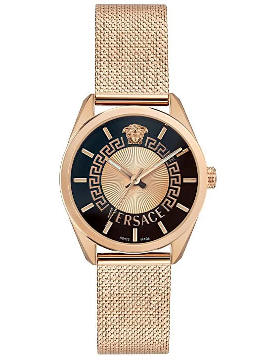 waterproof watches for men with shockproof and diving features-VERSACE Women New V-Circle - VE8A00524