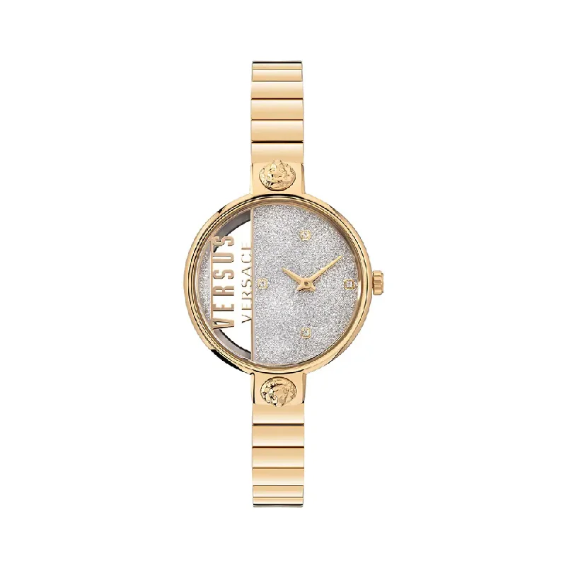 watches with large face and digital display for easy readability-VERSUS VSPZV0321 Rue Denoyez Glitter Watch For Women