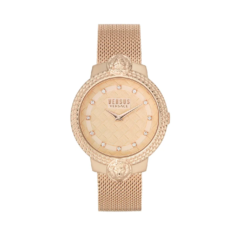 women’s watches with minimalist face and leather strap-Versus Womens MOUFFETARD Rose Gold Dial Analogue Watch - VSPLK1820