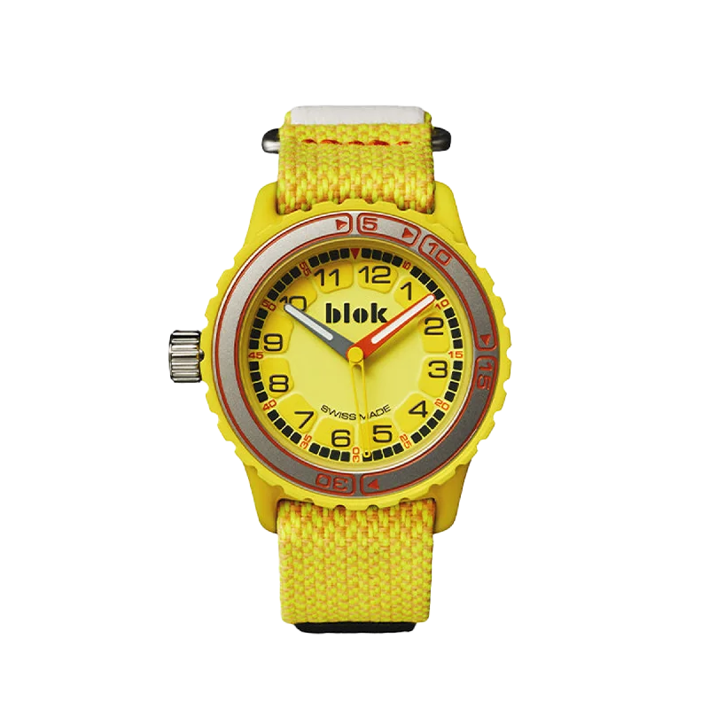 smartwatches with fitness tracking and built-in GPS for runners-Blok 33 Yellow / Chartreuse 33mm