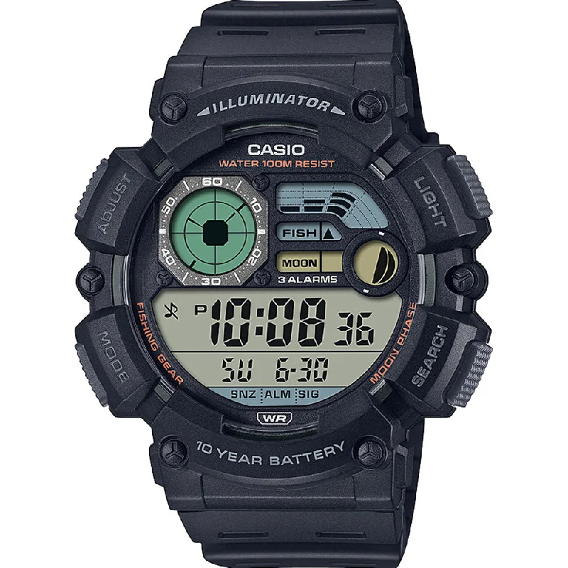 vintage mechanical watches for collectors with automatic movement-Casio WS1500H-1 Fish HD Digital