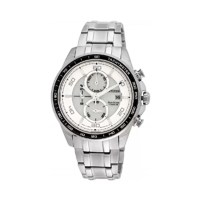 luxury watches for men with premium materials and elegant designs-Citizen Eco-Drive Analog White Dial Men's Watch CA0341-52A