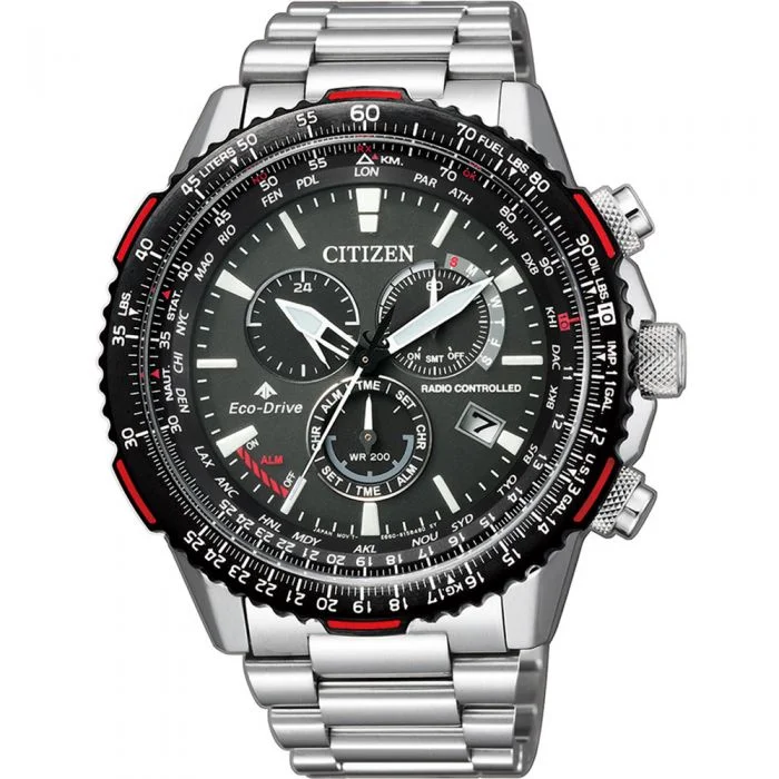 luxury watches for women with classic design and premium materials-Citizen Eco-Drive CB5001-57E Promaster Sky