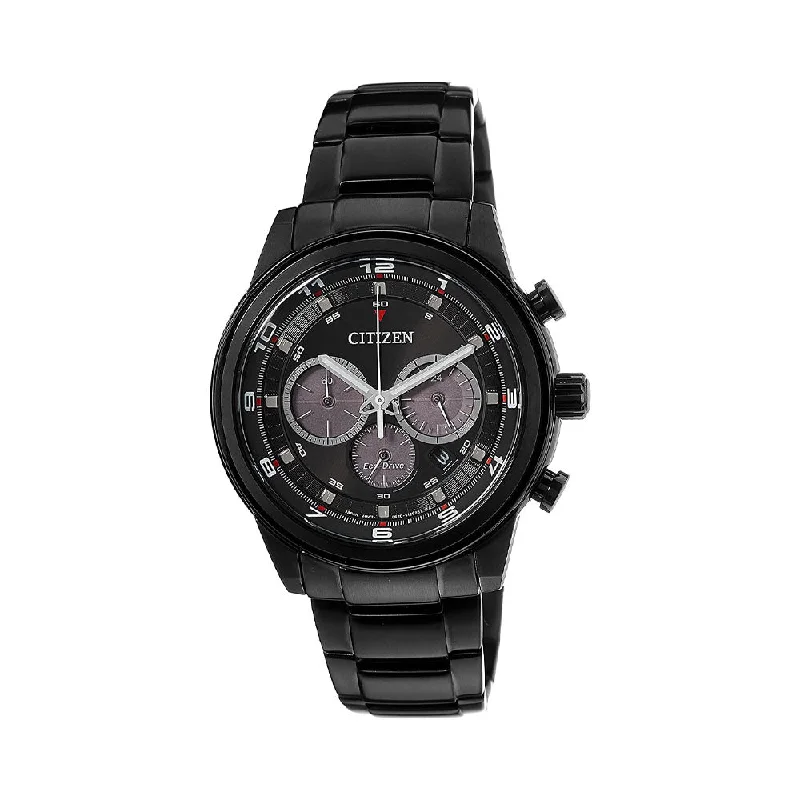 hybrid fitness trackers with heart rate monitoring for active users-Citizen Eco-Drive Chronograph Men's Watch - CA4035-57E