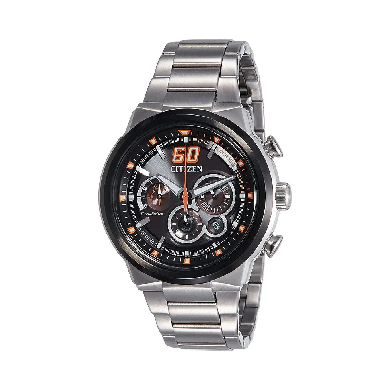 sport watches with pedometer and calorie tracker for fitness-Citizen Eco-Drive Chronograph Men's Watch - CA4134-55E