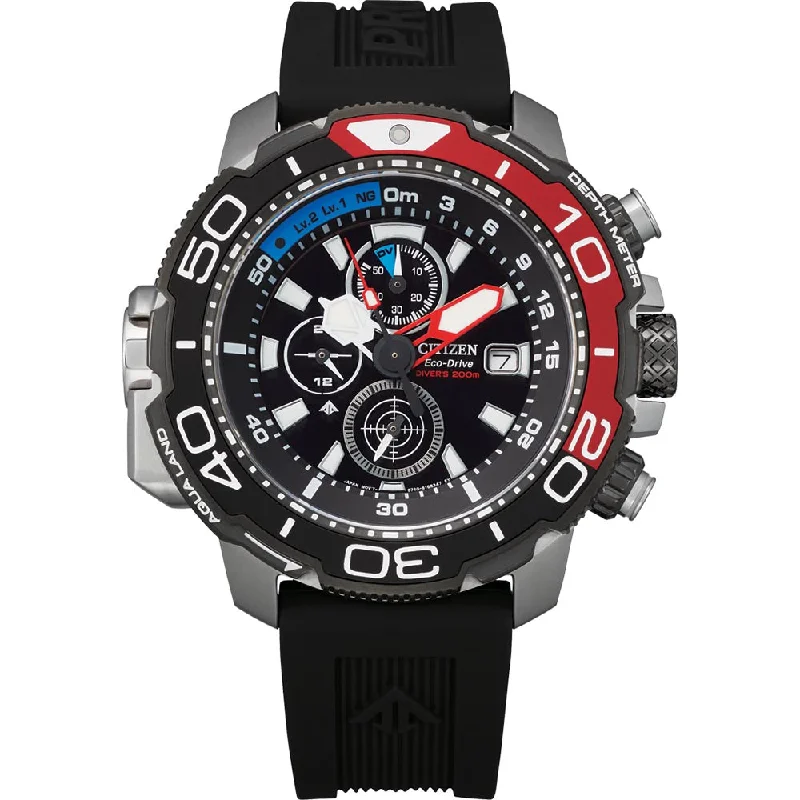 sports watches for men with multiple fitness modes and GPS-Citizen Promaster Marine Aqualand BJ2167-03E