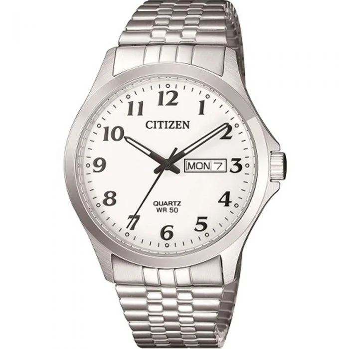 classic watches for men with quartz movement and leather band-Citizen Quartz BF5000-94A