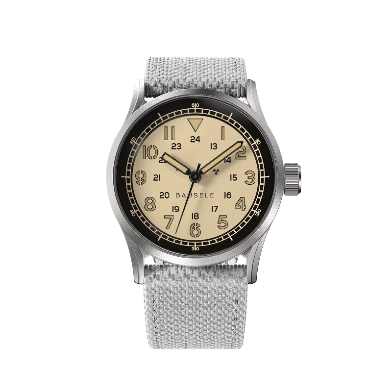 sports watches for women with lap timer and fitness modes-Bausele Classic Field - Desert Sand