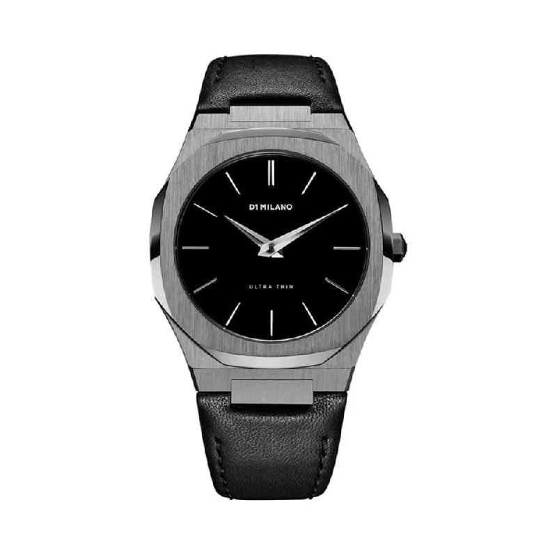 smartwatches with fitness and productivity tracking features-D1 MILANO UTLJ02 Ultra Thin Watch For Men