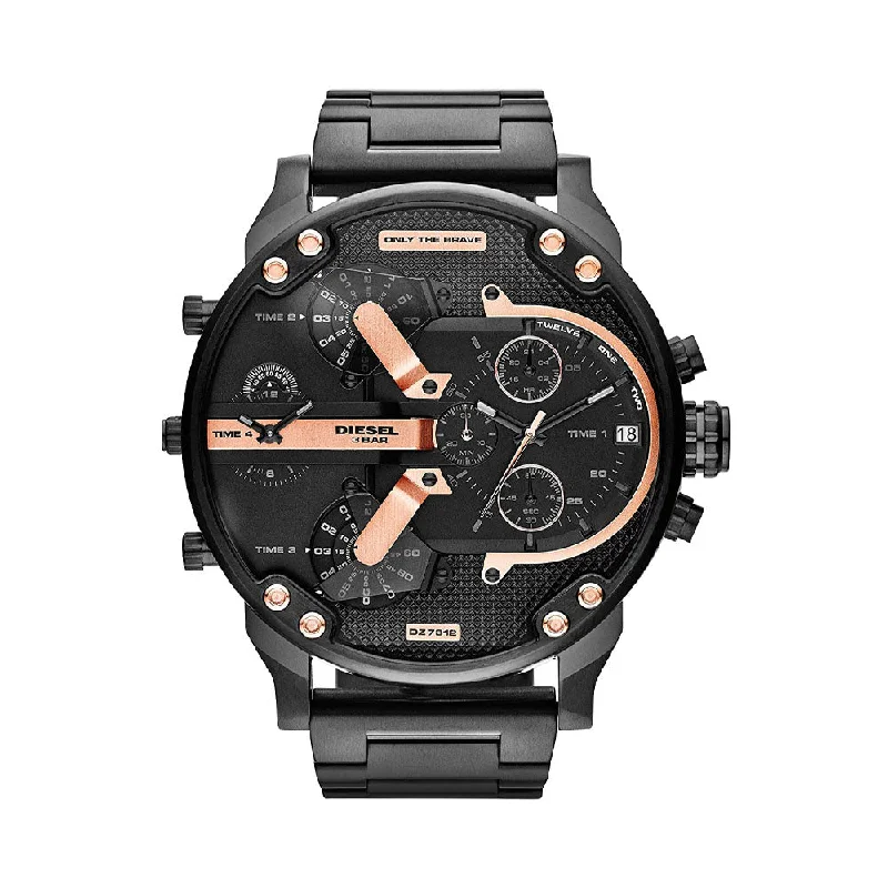 watches for men with digital and analog displays for versatility-Diesel Analog Black Dial Men's Watch-DZ7312