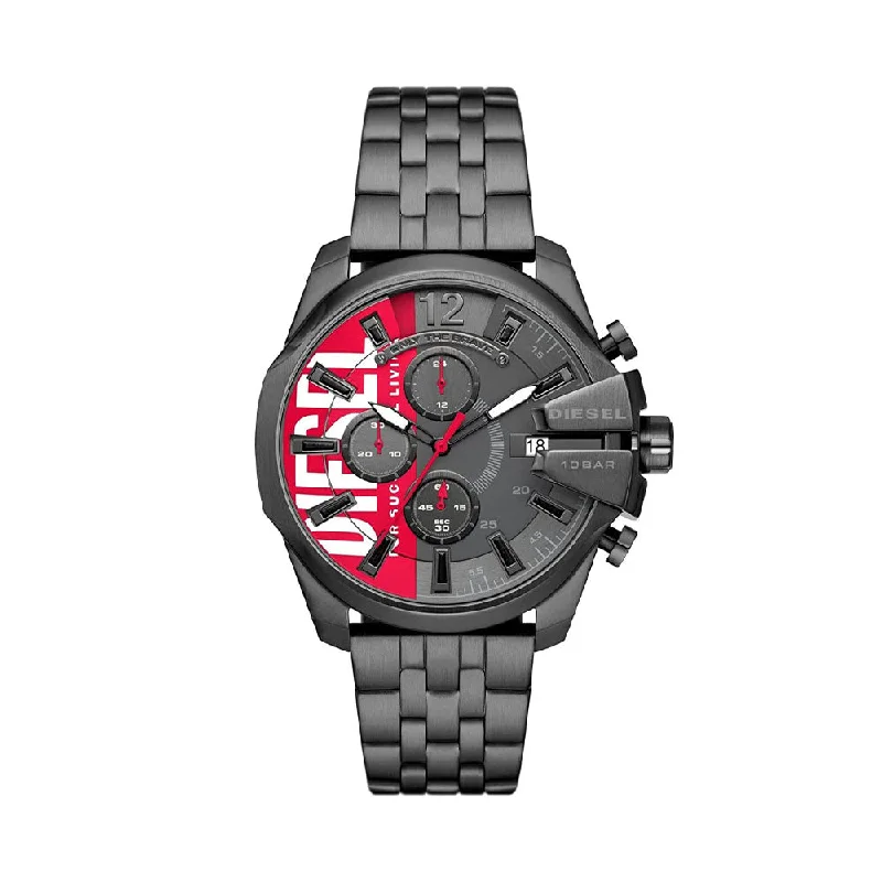 best watches for women with sophisticated design for business wear-Diesel Baby Chief Analog Gray Dial Men's Watch-DZ4600