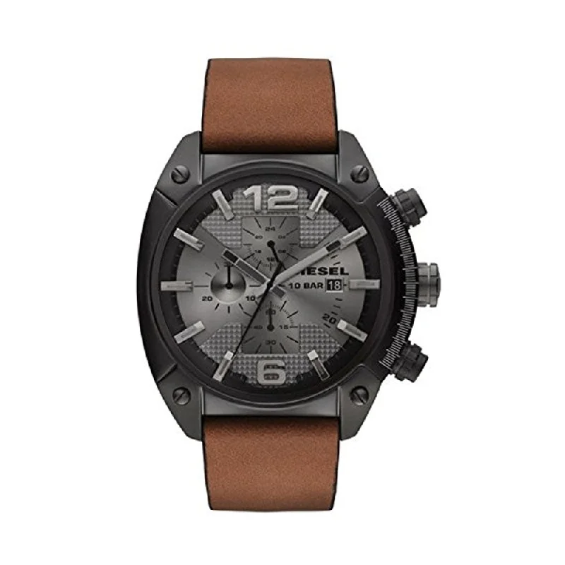 hybrid fitness trackers with classic design and activity tracking-Diesel End-Of-Season Overflow Analog Grey Dial (Big Dial) Men's Watch - DZ4317