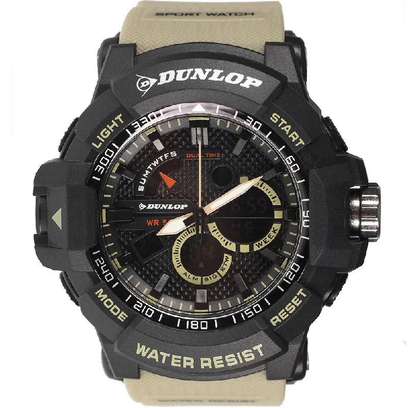 men’s hybrid watches with traditional and smart features-Dunlop ES8586G-H Multifunction Sports