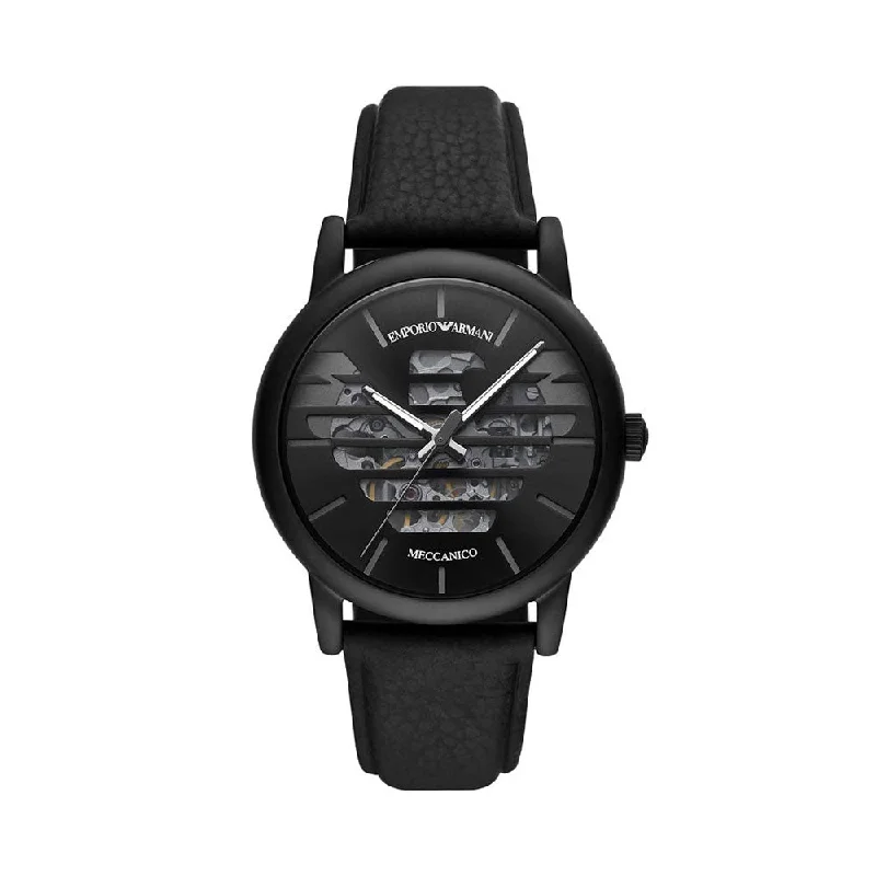 luxury watches with automatic movement and premium materials-Emporio Armani Analog Black Dial Men's Watch-AR60032