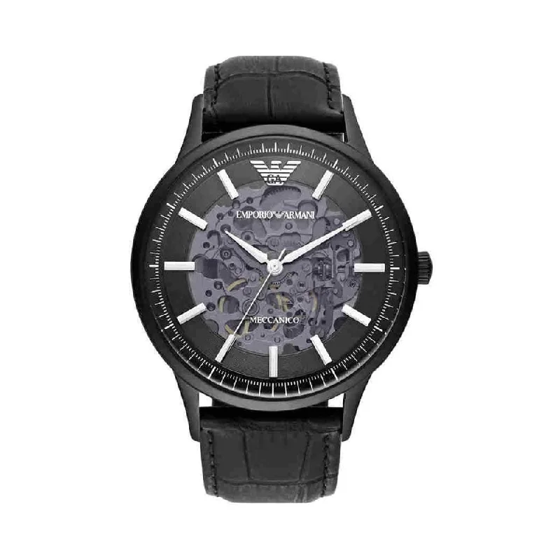 hybrid watches with built-in activity tracker and traditional analog design-Emporio Armani Analog Black Dial Men's Watch-AR60042