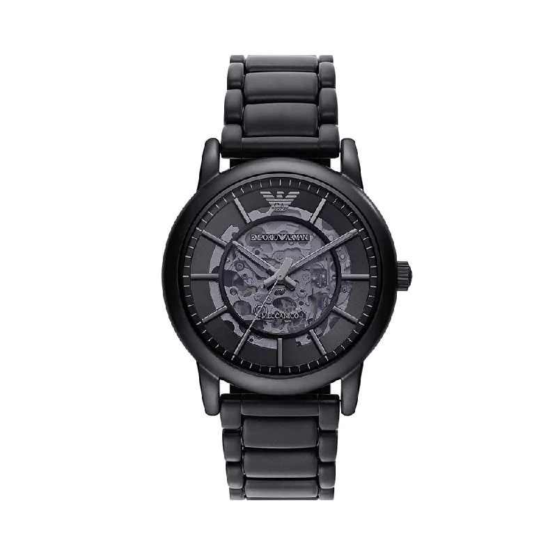 waterproof fitness watches for outdoor sports and adventures-Emporio Armani Analog Black Dial Men's Watch-AR60045