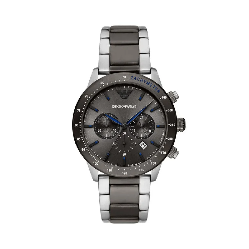 watches for men with waterproof and shock-resistant designs-Emporio Armani Analog Gray Dial Men's Watch-AR11391