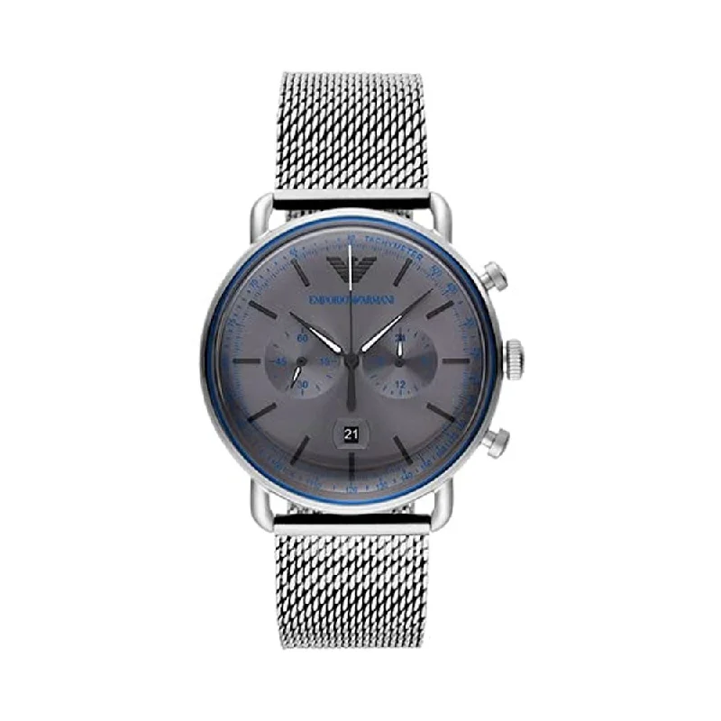 hybrid watches with fitness tracking and analog design-Emporio Armani Analog Grey Dial Men's Watch-AR11383