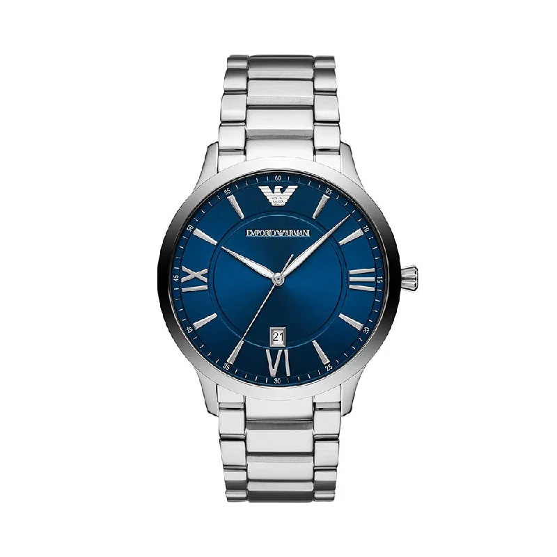 elegant women’s watches with diamonds and premium materials-EMPORIO ARMANI AR11227 Giovanni Blue Dial Watch For Men