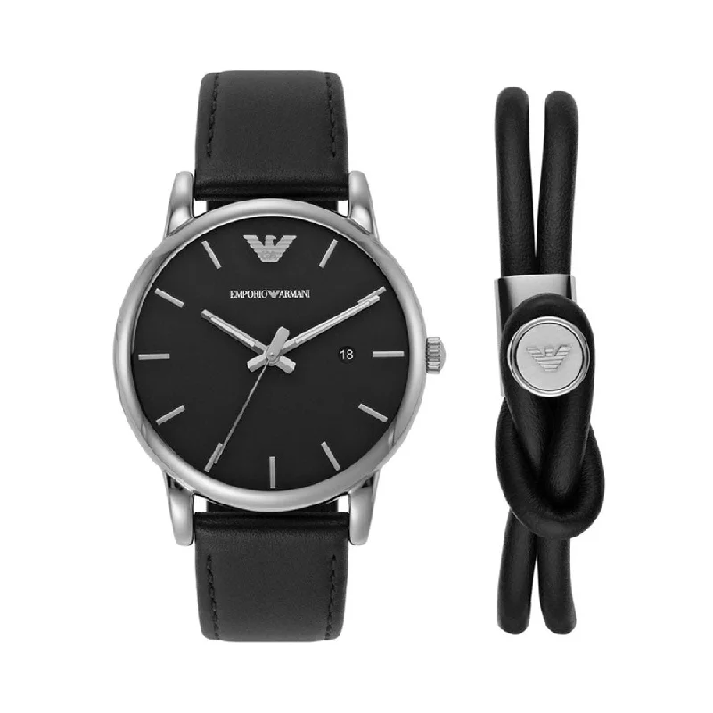 fitness tracking watches with GPS and sleep monitoring for athletes-EMPORIO ARMANI AR80059 Luigi Watch With Bracelet For Men