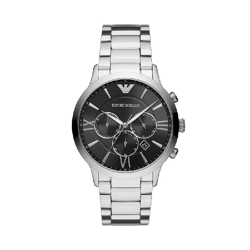 best watches for women with sophisticated design for business wear-Emporio Armani Giovanni Analog Black Dial Men's Watch-AR11208