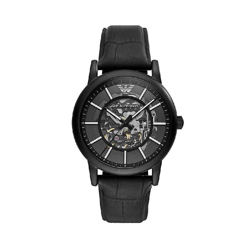 luxury men’s watches with precision quartz movement and steel band-Emporio Armani Luigi Analog Black Dial Men's Watch-AR60008