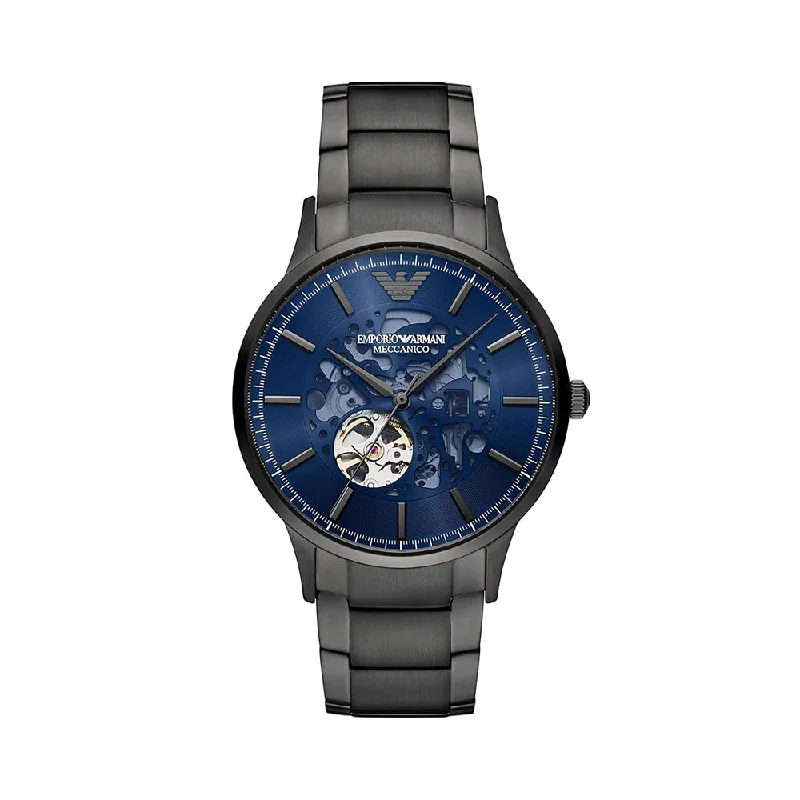 waterproof digital watches for athletes and fitness enthusiasts-Emporio Armani Renato Analog Blue Dial Men's Watch-AR60056