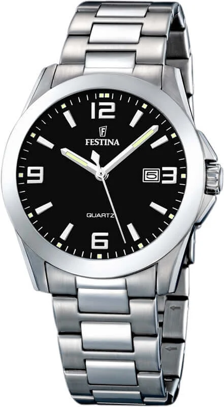 fitness watches with blood oxygen sensor for health monitoring-Festina Classics Stainless Steel Analog Mens Watch I Model F16376/4 Quartz Movement