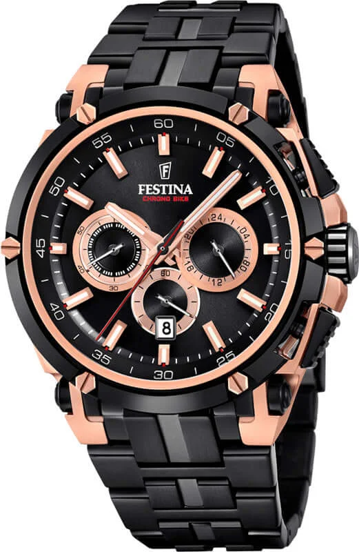 men’s watches with automatic movement for timeless appeal-Festina Chrono Bike Stainless Steel Chronograph Mens Watch I Model F20329/1 Quartz Movement