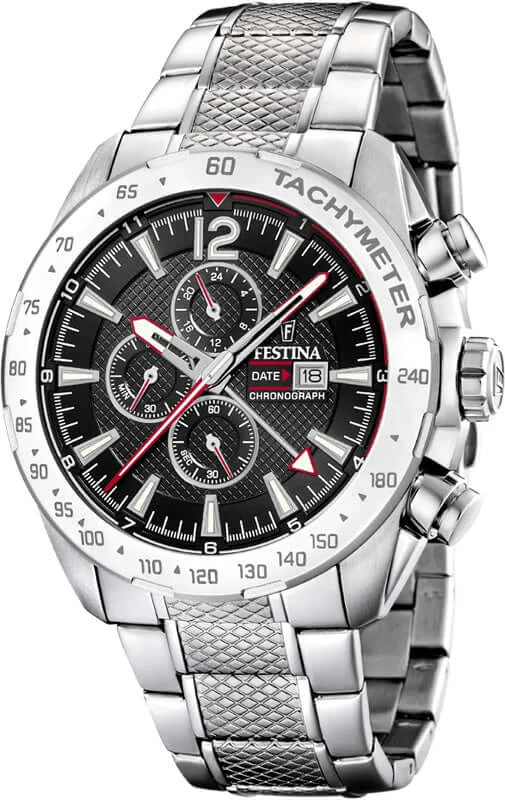 best women’s watches for daily wear with versatile design-Festina Chrono Sport Stainless Steel Chronograph Mens Watch I Model F20439/4 Quartz Movement