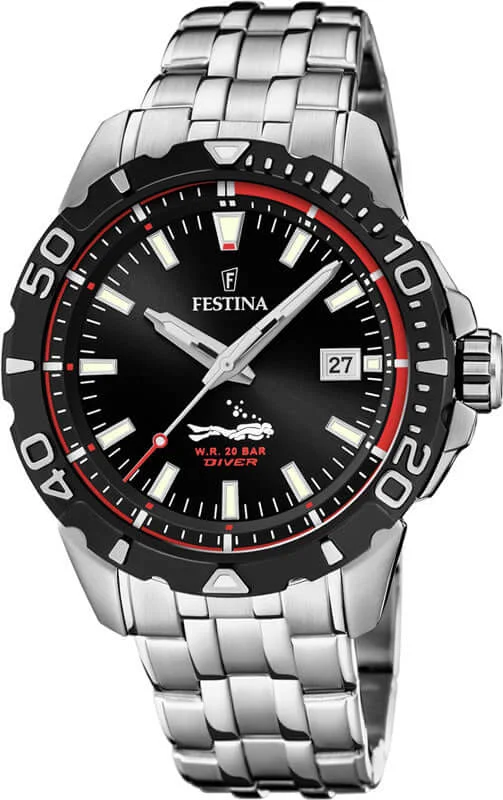 hybrid fitness trackers with heart rate monitoring for active users-Festina The Originals Stainless Steel Analog Mens Watch I Model F20461/2 Quartz Movement